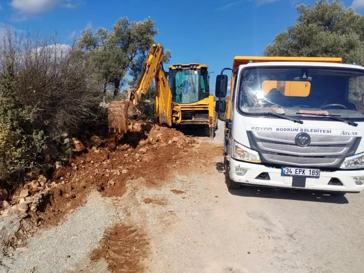 Bodrum’da Yağmur Suyu Hattı Çalışmaları Devam Ediyor