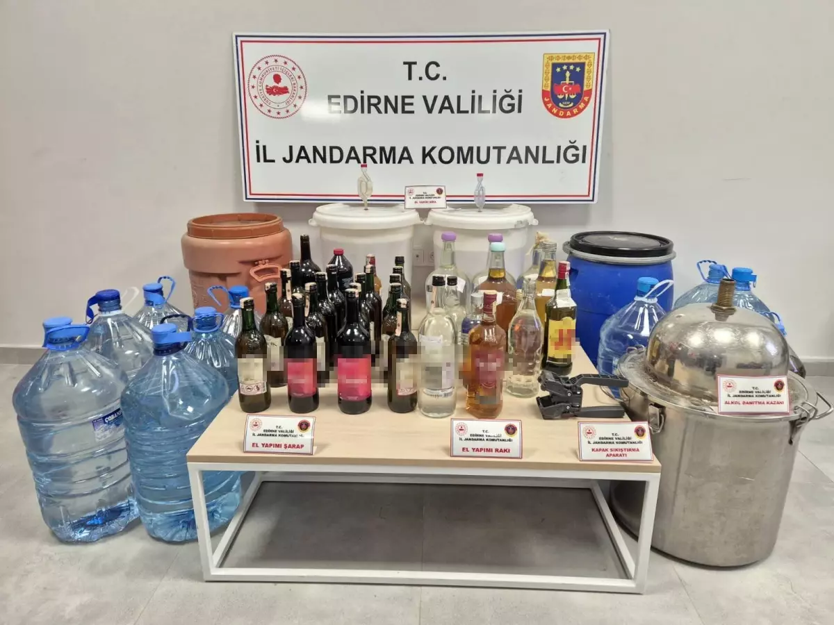 Keşan’da Sahte İçki Operasyonu: 384 Litre Ele Geçirildi