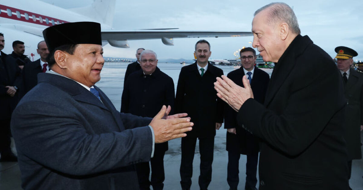 Cumhurbaşkanı Erdoğan Endonezya Cumhurbaşkanı Subianto’yu karşıladı